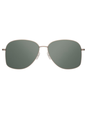 Dries Van Noten 199 Aviator Sunglasses In Silver