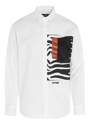 Dsquared2 Zebra Patch Print Shirt