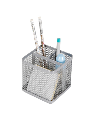 Mesh Pencil Holder Silver - Made By Design™