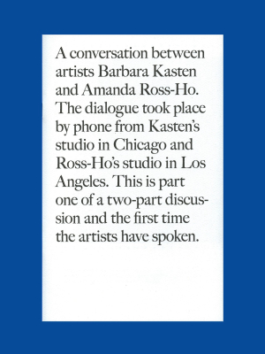 Introducing: Barbara Kasten And Amanda Ross-ho Part 1