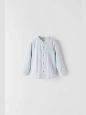 False Plain Woven Shirt