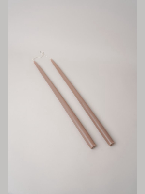 18" Taper Candles -  Greige