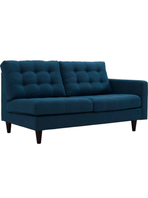 Empress Rightfacing Upholstered Fabric Loveseat Azure - Modway