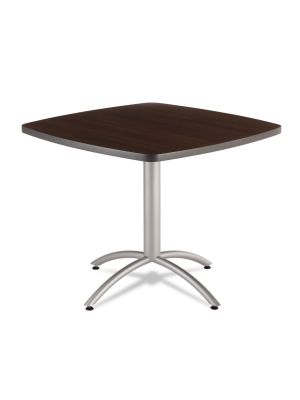 Iceberg Caféworks Table 36w X 36d X 30h Walnut/silver 65614