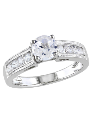 1 1/2 Ct. T.w. White Sapphire Cocktail Ring - 8 - White