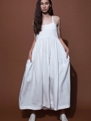 Luchia Dress - White Linen