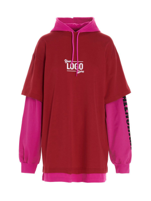 Balenciaga Your Logo Here Layered Hoodie