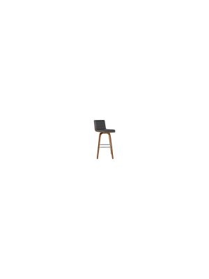 26" Hogsett Counter Height Barstool Walnut/gray - Armen Living