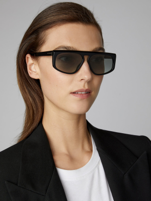 Shield Acetate Square-frame Sunglasses