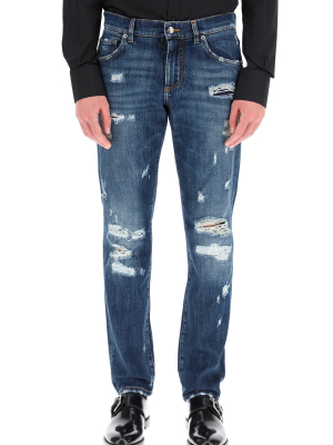 Dolce & Gabbana Distressed Denim Jeans