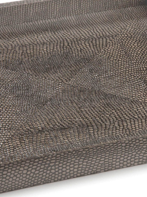 Shagreen Square Boutique Tray, Vintage Brown