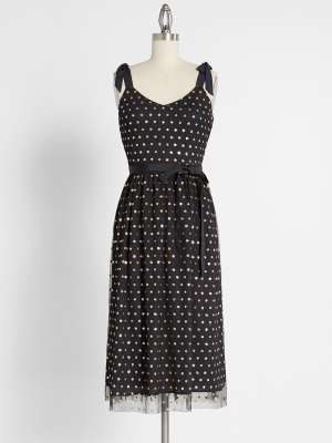 Another Brilliant Dot Dress In Black/gold