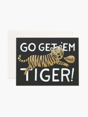 Go Get 'em Tiger Black And Gold Card - Rp4