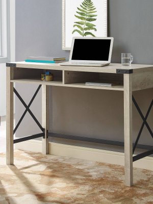 Sophie Urban Industrial X Frame Modern Farmhouse Writing Desk - Saracina Home