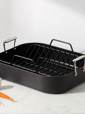 All-clad ® Ha1 Hard Anodized Nonstick Roaster With Rack