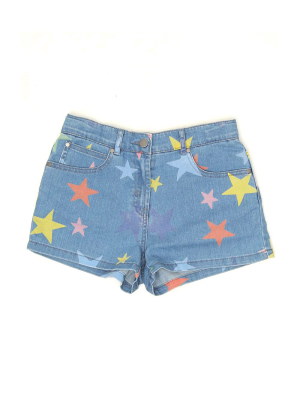 Stella Mccartney Kids Star Print Denim Shorts