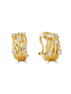 Effy D'oro 14k Yellow Gold Diamond Earrings, 0.69 Tcw