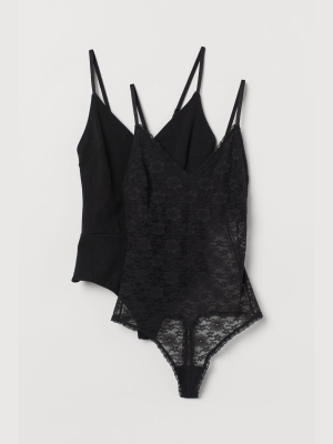 2-pack Thong Bodysuits