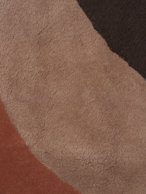 View Tufted Rug In Red Brown