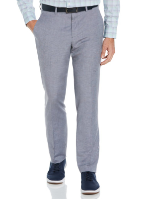 Slim Fit Linen Blend Textured Suit Pant