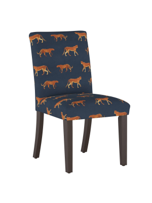 Dining Chair Cheetah Walk Navy - Skyline Furniture