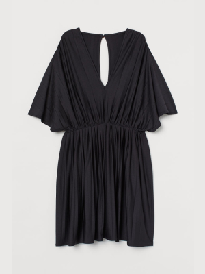 Pleated Jersey Dress