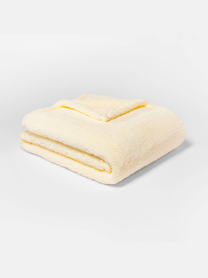 Solid Sherpa Throw Blanket Cream - Threshold™