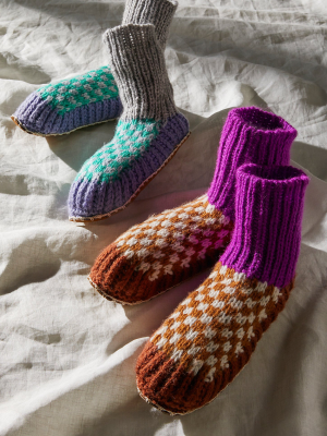 Berkley Checkered Slipper Socks