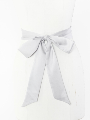 Bridesmaid Sash ~ Silver Luxe Satin