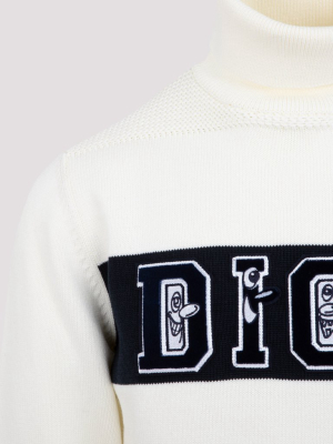 Dior Homme Logo Turtleneck Knit Jumper