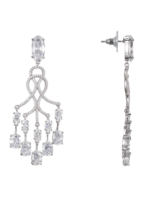 Evamarie Chandelier Earring-rhodium