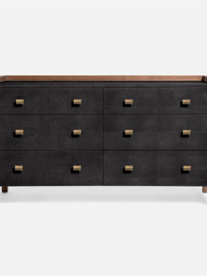 Kennedy 60" Dresser Black And Walnut