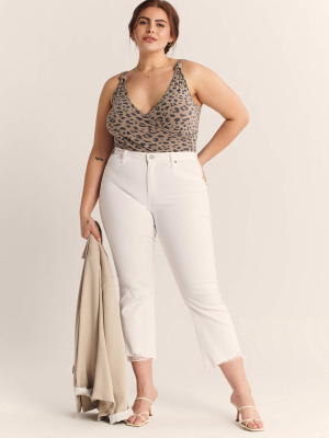 Sleeveless Leopard Wrap Bodysuit