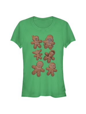 Junior's Star Wars Christmas Gingerbread Cookies T-shirt