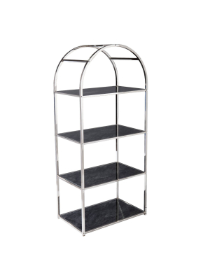 68" Thiram 4-tier Etagere Nickel - Aiden Lane