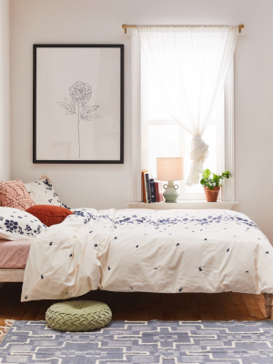 Samantha Embroidered Floral Duvet Cover