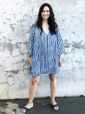 Indigo Stripe Dress