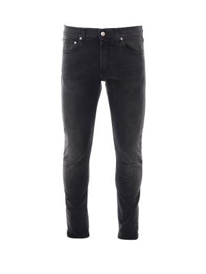 Alexander Mcqueen Dragon Embroidered Slim-fit Jeans