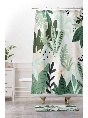 Gale Switzer Into The Jungle Bath Mat Green - Deny Designs