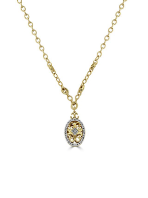 Effy 14k Yellow Gold Diamond Pendant, 0.73 Tcw