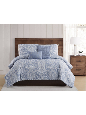 Justine Seersucker Comforter Set - Style 212