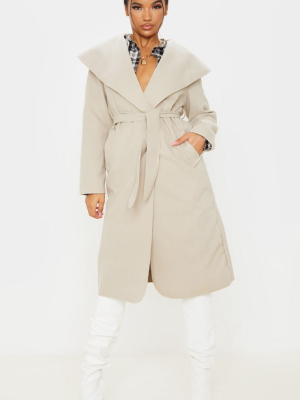 Veronica Beige Oversized Waterfall Coat