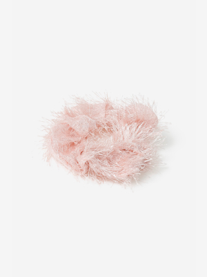 **pink Fuzzy Scrunchie