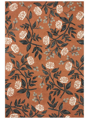 Loloi Rifle Paper Co. Joie Rug - Peonies Coral