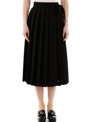 Prada Pleated Midi Skirt