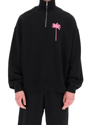 Palm Angels Palm Tree Turtleneck Sweatshirt