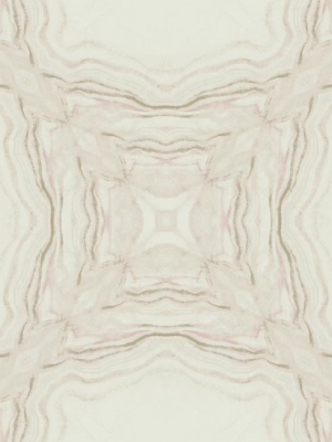 Stone Kaleidoscope Wallpaper In Soft Pink From The Natural Opalescence Collection By Antonina Vella For York Wallcoverings