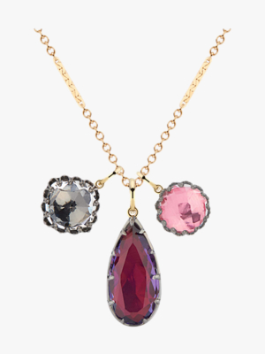 Lady Emily Triple Cluster Charm Necklace