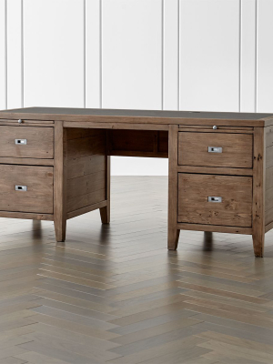 Morris Ash Grey Executive Desk