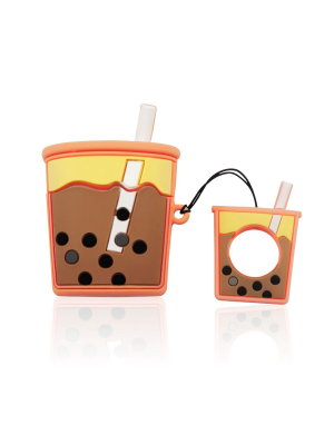 Insten Cute 3d Silicone Case For Airpods 2 & 1, Boba Milk Tea Cartoon Cover With Ring Strap